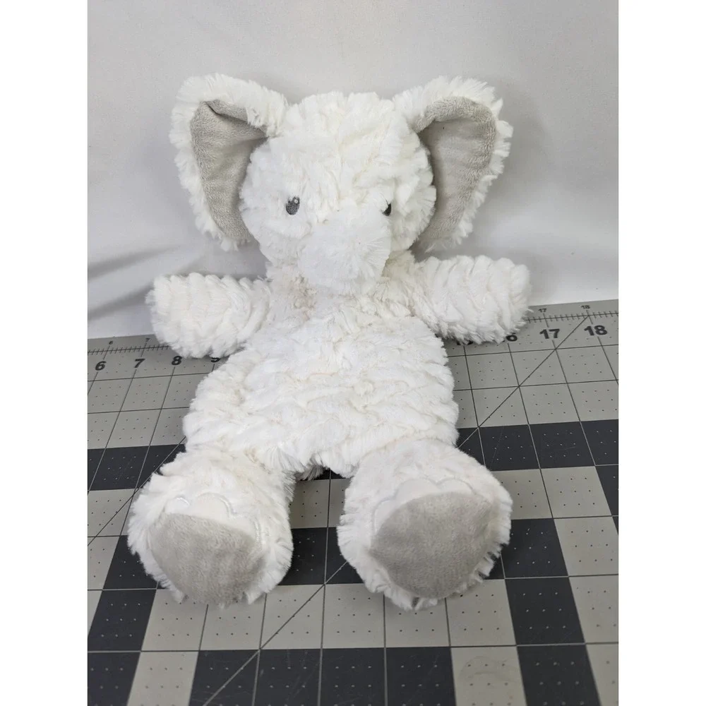 Baby Mary Meyer White Elephant Lovey Plush Security Blanket 12 Inch Stuffed Toy